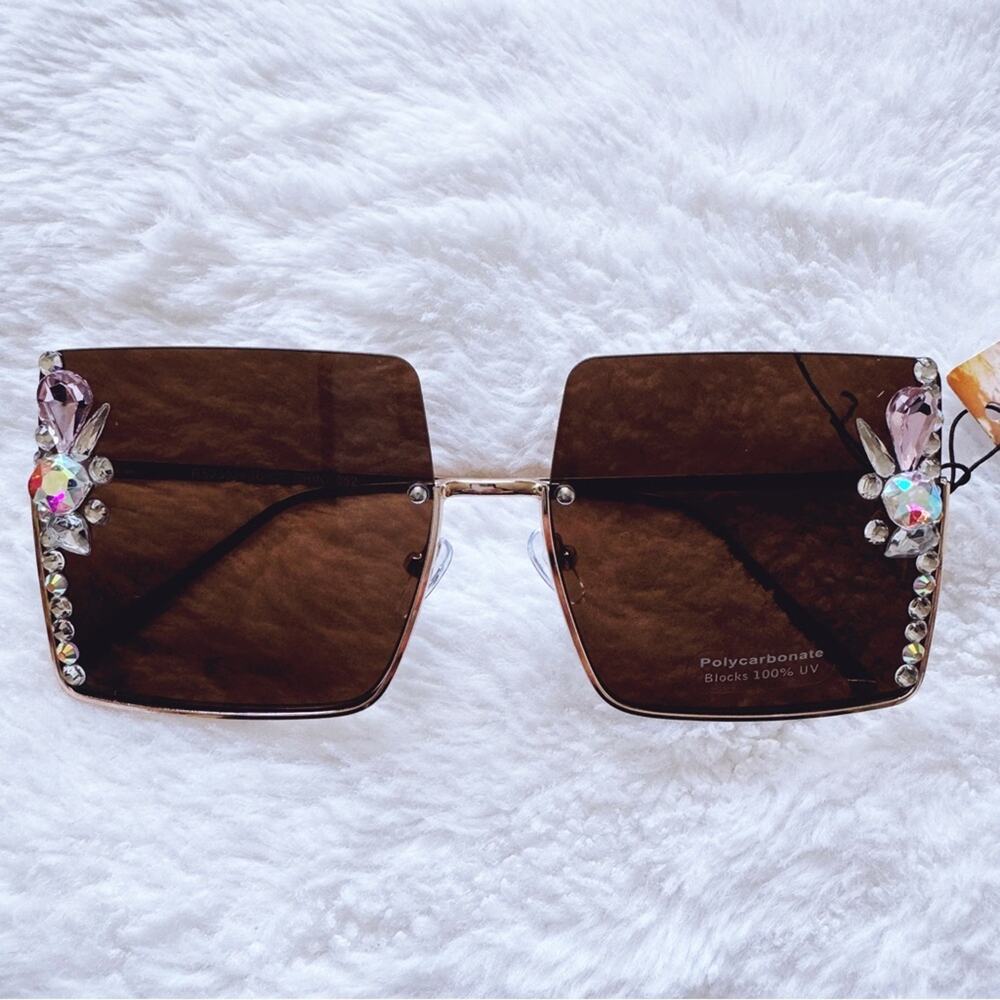 Nora Brown Square Sunglasses
